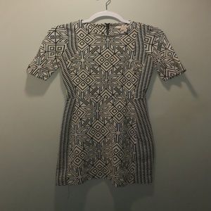 Black and white patterned dress